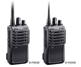 Az Icom IC-F3002 / IC-F4002 sorozatú rádiók IP54-es por és vízálló védettséggel rendelkeznek