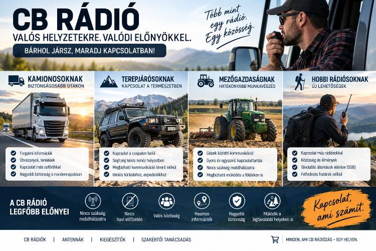 A CB rádió használatának előnye