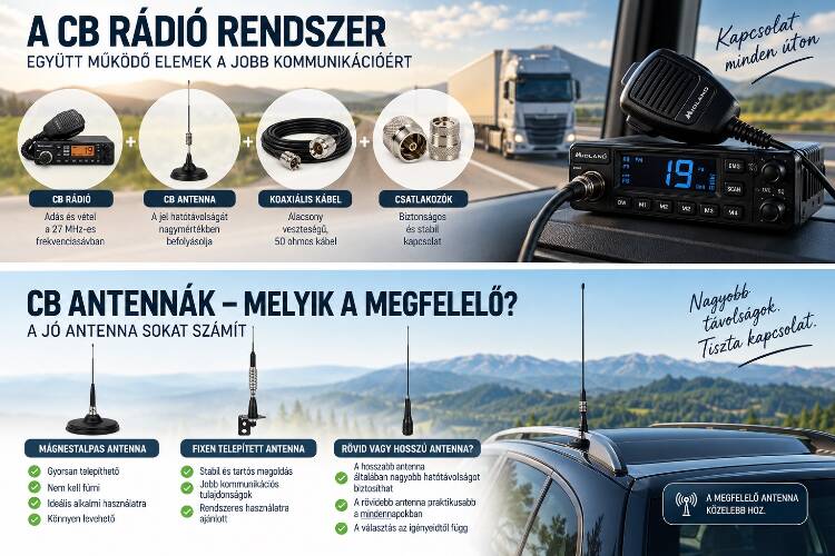 CB rádiós rendszer és CB antennák