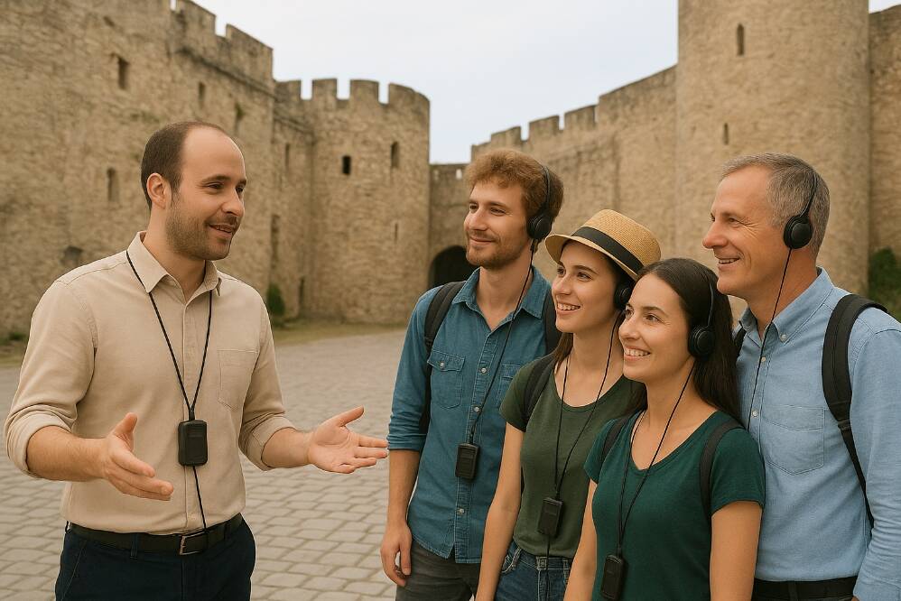 Túravezetés várban tour guide rendszerrel