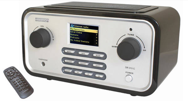 Internet radio-adapter Albrecht DR 463 DAB+, FM DLNA-kompatibel Sølv