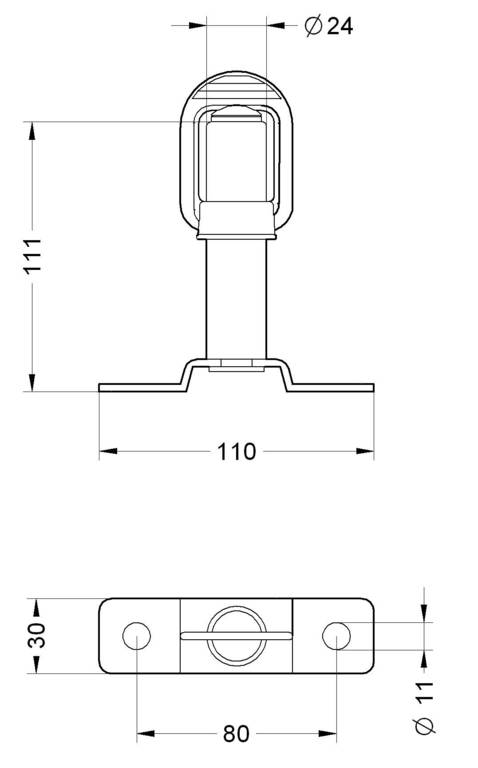 Sirena B adapter konzol ISO A talppal rendelkező villogóhoz