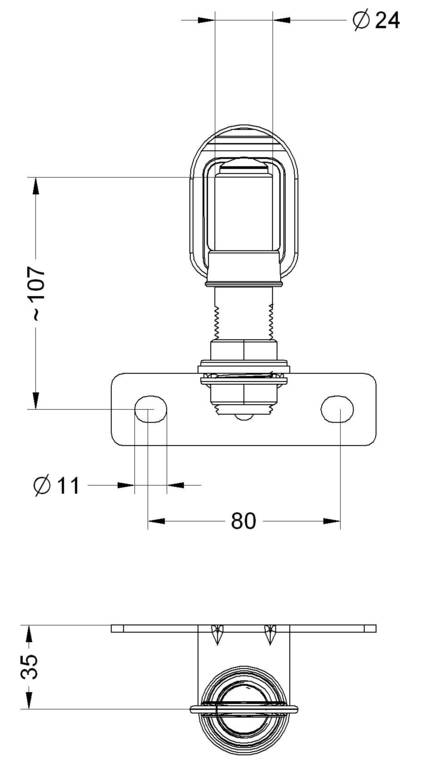 Sirena FZP adapter konzol ISO A talppal rendelkező mobil fényjelzéshez