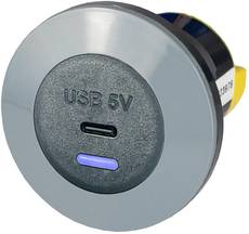 Alfatronix PV65R-CFf szimpla aljzatú USB töltő előlapi rögzítéssel