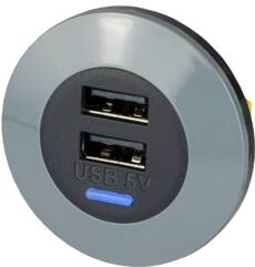 Alfatronix PVPWP-AAFf dupla aljzatú USB töltő előlapi rögzítéssel
