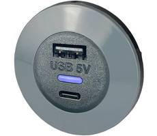 Alfatronix PVPro-ACFf dupla aljzatú USB töltő előlapi rögzítéssel