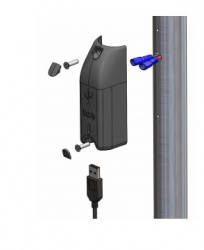 Alfatronix PowerVerter PVPm-S beépíthető USB töltő busz kapaszkodóra