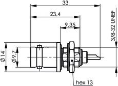 Telegartner BNC alj beépíthető Z02 J01001A0614