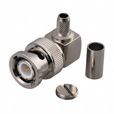 BNC Male Crimp Connector For H-155 (right-angle)
