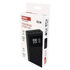 Emos PowerBank Beta Q20 20000 mAh, 22,5W, Black