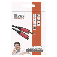 Emos stereo extension cable 3.5 jack plug-socket 2.5m SM5102