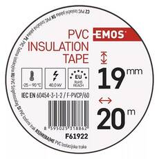 Emos Insulating Tape 19/20 Black F61912 Emos Insulating Tape 19/20 Black F61912