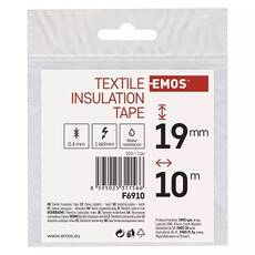 Emos szigetelőszalag textil 19mm/10m fekete F6910