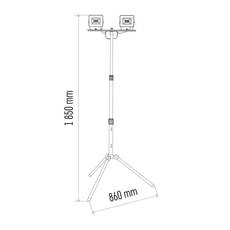 Emos duál LED reflektor álvánnyal 20W ZS2221.2