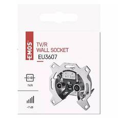 Emos EU 3607 fali aljzat TV+R 7dB J0220J