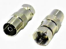 F male - KOAX (IEC) female socket adapter