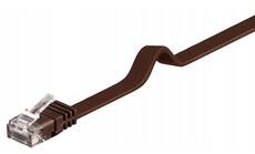 Goobay CAT 6 Flat UTP Patch Cable 15m, Brown