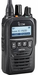 Icom IC-F62D digitális UHF kézi URH adóvevő rádió