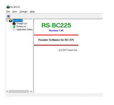 Icom RS-BC225 akkumulátor menedzsment szoftver