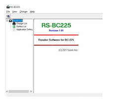 Icom RS-BC225 Battery Management Software