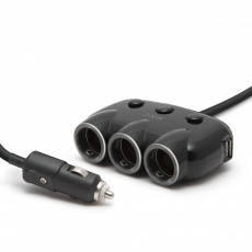 MNC szivargyújtó töltő 3-as elosztó plusz USB