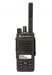 Motorola MotoTRBO DP2600E VHF kézi adóvevő rádió Li-ion akkumulátorral