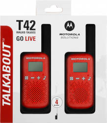 Motorola TALKABOUT T42 PMR adóvevő rádió - piros