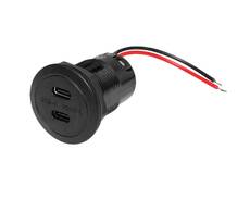 ProCar Power Double USB-C beépíthető gyorstöltő aljzat