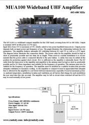 RM Italy MUA100 100W UHF lineáris erősítő