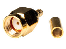 RPSMA Male Crimp Connector For RG-174
