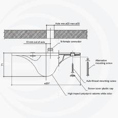 Sirio SCM 918-2 N-F Bulkhead 900/1800Mhz Antenna