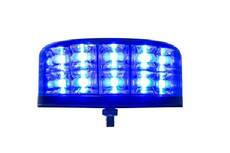 Strobos LED jelzőfény Baquda 2P, fix, kék 12/24V