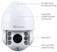 Swann SWPRO-1080PTZ Full HD 2MP Speed AHD Dome Camera