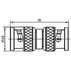 Telegartner BNC dugó - BNC dugó toldó adapter J01004A0806