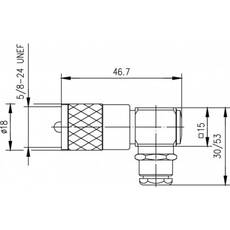 Telegartner UHF Male (PL259) Clamp 90° Con For RG-58 J01040B1201