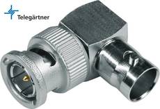 Telegartner BNC dugó BNC aljzat 90° adapter 75Ohm J01005A1237