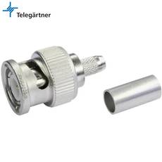 Telegartner BNC Male Crimp Connector for RG-59 J01002L1288Y