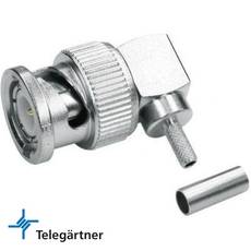 Telegartner BNC Male Crimp Right Angle for RG-174 cable J01000A0010