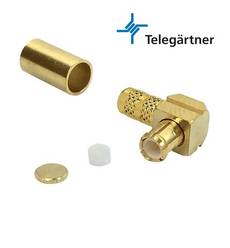 Telegartner MCX Male Right Angle Connector for RG-174 J01270A0211