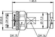 Telegartner N Straight Male Clamp/Solder RG-213, RG-214 J01020I1070
