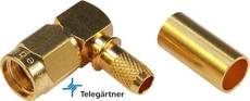 Telegartner RPSMA Male Right Angle Crimp Connector RG-174 J01150R0031