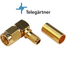 Telegartner RPSMA Male Right Angle Crimp Connector RG-58 J01150R0021