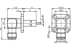 Telegartner SMA Socket 4 Drilled 90°