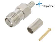Telegartner SMA Female Crimp Connector For RG-58 J01151A0491