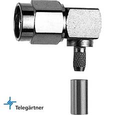 Telegartner SMA Male 90° Crimp Connector For RG-174 J01150A0069
