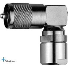 Telegartner UHF Male 90° (PL 259) Clamp/Solder Con. H-1000 J01040B1202