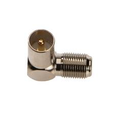 Triax IEC-male - F-female adaptor 90 degree angled Adapter