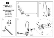 Triax TDS 80LG RAL 7035 Parabola Antenna 80 cm