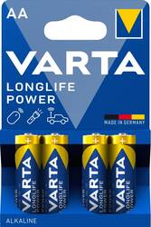 Varta Longlife Power AA LR06 Dry Cell BL4