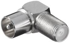 Goobay COAX male - F female adaptor 90°